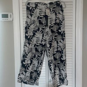High waisted wide leg linen pants